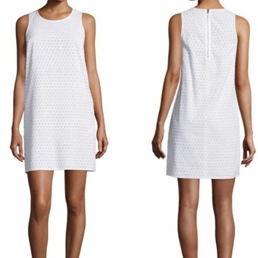 Rag & Bone Evie Honeycomb White Shift Dress